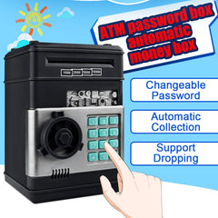 Electronic Piggy Bank ATM Password Money Box Cash Coins Saving Box ATM Bank Safe Box Automatic Deposit Banknote