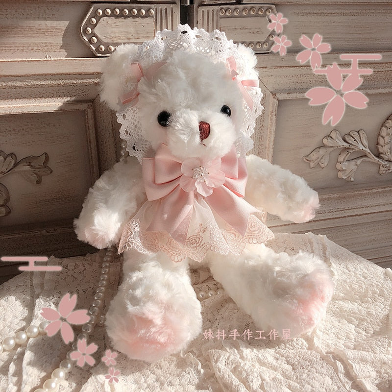 Sakura Bear Bag - Original Handwritten Lolita Pink JK Shoulder Bag