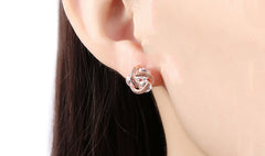 3-Stone Stud Earrings